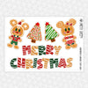 Gingerbread Clubhouse Christmas Static Cling Set