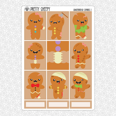 Gingerbread Zombies Full Box Stickers