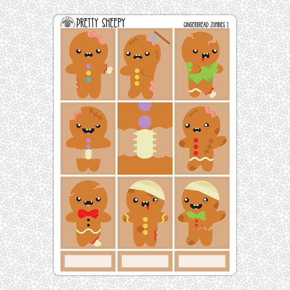 Gingerbread Zombies Full Box Stickers