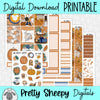 Give Thanks Printable Planner Stickers PNG Digital Download Weekly Vertical Kit