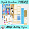 Glass Slipper Printable Planner Stickers PNG Digital Download Weekly Vertical Kit