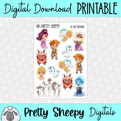 Go the Distance Printable Stickers PNG Digital Download