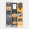 Halloween Cat Weekly Planner Stickers Collection