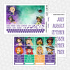 Halloween Princesses Printable Planner Stickers PNG Digital Download Monthly Kit