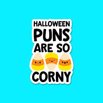 Halloween Puns are so Corny Vinyl Die Cut Sticker