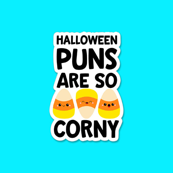 Halloween Puns are so Corny Vinyl Die Cut Sticker