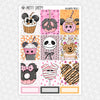 Halloween Treats Printable Planner Stickers PNG Digital Download Weekly Vertical Kit