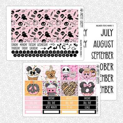 Halloween Treats Monthly Kit for EC Planner | Monthly Planner Stickers