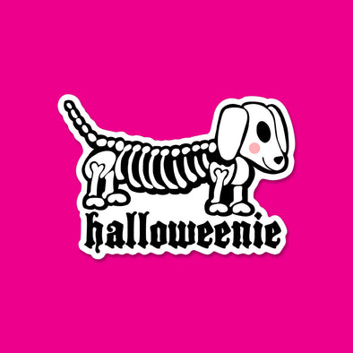Halloweenie Vinyl Die Cut Sticker