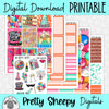 Happy New Year Printable Planner Stickers PNG Digital Download Weekly Vertical Kit