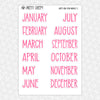 Happy New Year Monthly Kit for EC Planner | Monthly Planner Stickers