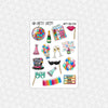 Happy New Year Printable Planner Stickers PNG Digital Download Weekly Vertical Kit