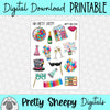 Happy New Year Printable Stickers PNG Digital Download