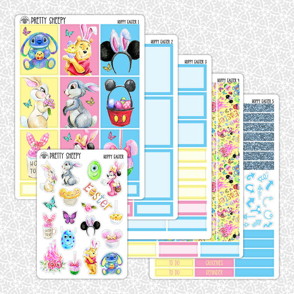 Hoppy Easter Weekly Planner Stickers Collection