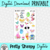 Hoppy Easter Printable Stickers PNG Digital Download