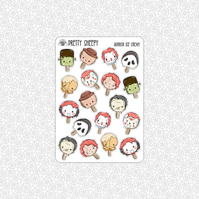 Horror Ice Cream Halloween Stickers