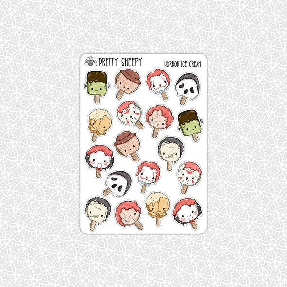 Horror Ice Cream Halloween Stickers