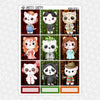 Horror Kitties Printable Planner Stickers PNG Digital Download Weekly Vertical Kit