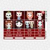 Horror Kitties Printable Planner Stickers PNG Digital Download Monthly Kit