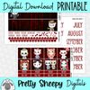 Horror Kitties Printable Planner Stickers PNG Digital Download Monthly Kit
