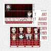 Horror Kitties Printable Planner Stickers PNG Digital Download Monthly Kit