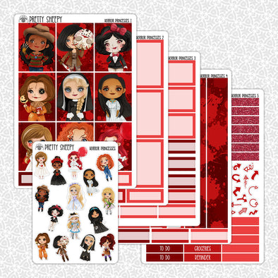 Horror Princesses Planner Stickers Collection