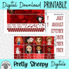 Horror Princesses Printable Planner Stickers PNG Digital Download Monthly Kit