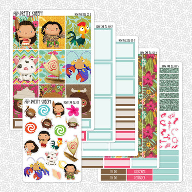 How Far I'll Go Weekly Planner Stickers Collection