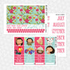 How Far I'll Go Printable Planner Stickers PNG Digital Download Monthly Kit