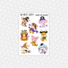 Hundred Acre Halloween Printable Planner Stickers PNG Digital Download Weekly Vertical Kit