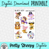 Hundred Acre Halloween Printable Stickers PNG Digital Download