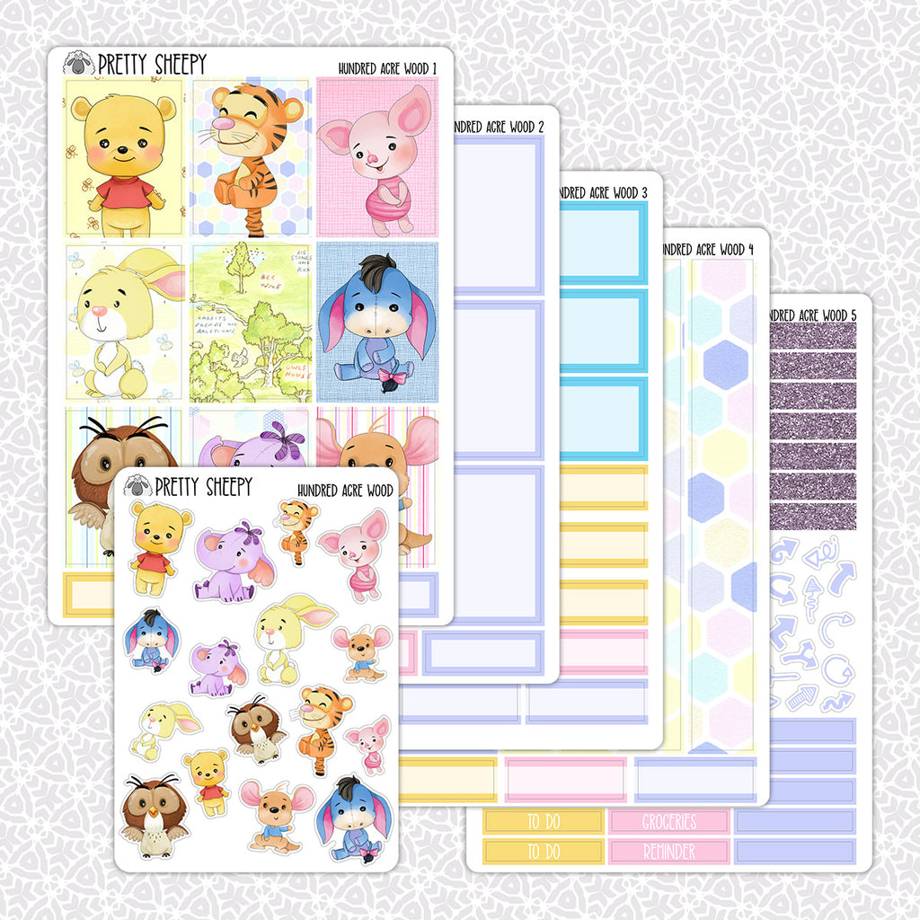 Hundred Acre Wood Planner Stickers Collection – Pretty Sheepy