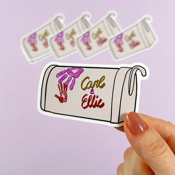 Carl & Ellie Mailbox Easy Peel Premium Vinyl Die Cut Sticker