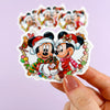 Clubhouse Christmas Couple Easy Peel Premium Vinyl Die Cut Sticker