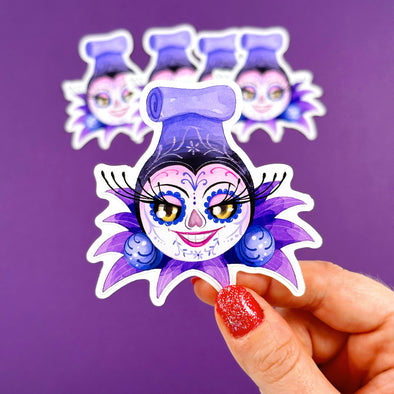 Sugar Skull Yzma Easy Peel Premium Vinyl Die Cut Sticker