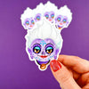 Sugar Skull Ursula Easy Peel Premium Vinyl Die Cut Sticker