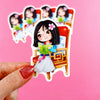 Bookworm Mulan Easy Peel Premium Vinyl Die Cut Sticker