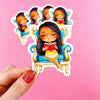 Bookworm Pocahontas Easy Peel Premium Vinyl Die Cut Sticker