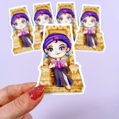 Bookworm Yzma Easy Peel Premium Vinyl Die Cut Sticker