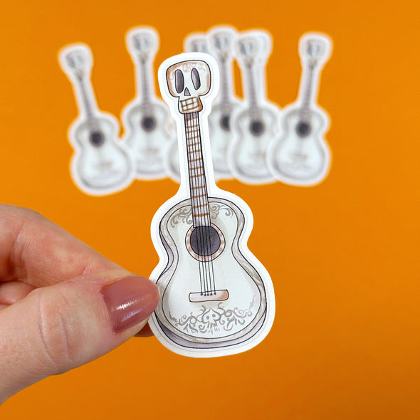 Remember Me Guitar Easy Peel Premium Vinyl Die Cut Sticker