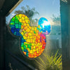 Stained Glass Mouse Static Cling