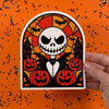 Nightmare Stained Glass Halloween Static Window Cling 3