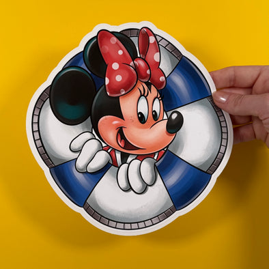 Cruise Miss Mouse Static Window Cling