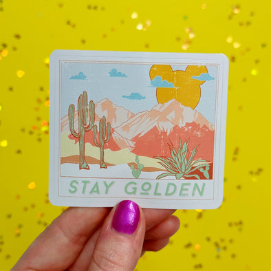Stay Golden Easy Peel Premium Vinyl Die Cut Sticker