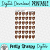 Ice Cream Countdown Printable Stickers PNG Digital Download