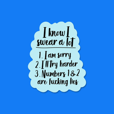 I Swear a Lot Sticker