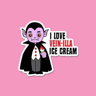 I Love Veinilla Ice Cream Vinyl Die Cut Sticker