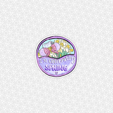 I'm Celebrating Spring Easy Peel Premium Vinyl Die Cut Sticker