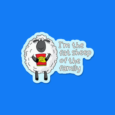 I'm the Fat Sheep of the Family Vinyl Die Cut Sticker