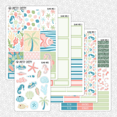 Island Vibes Weekly Planner Stickers Collection